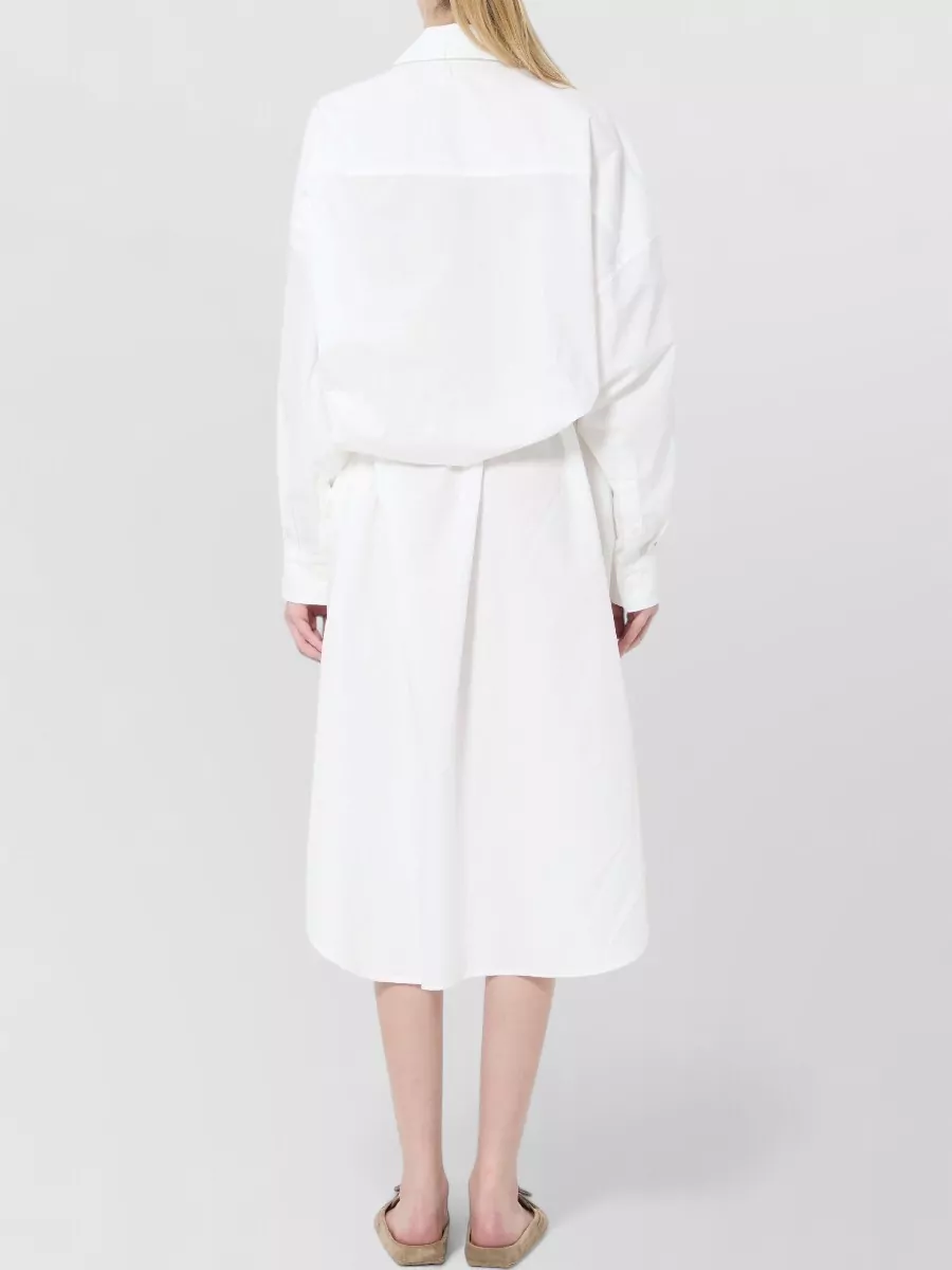 The Frankie Shop Organic Cotton Relaxed-Fit Midi Shirt Dress