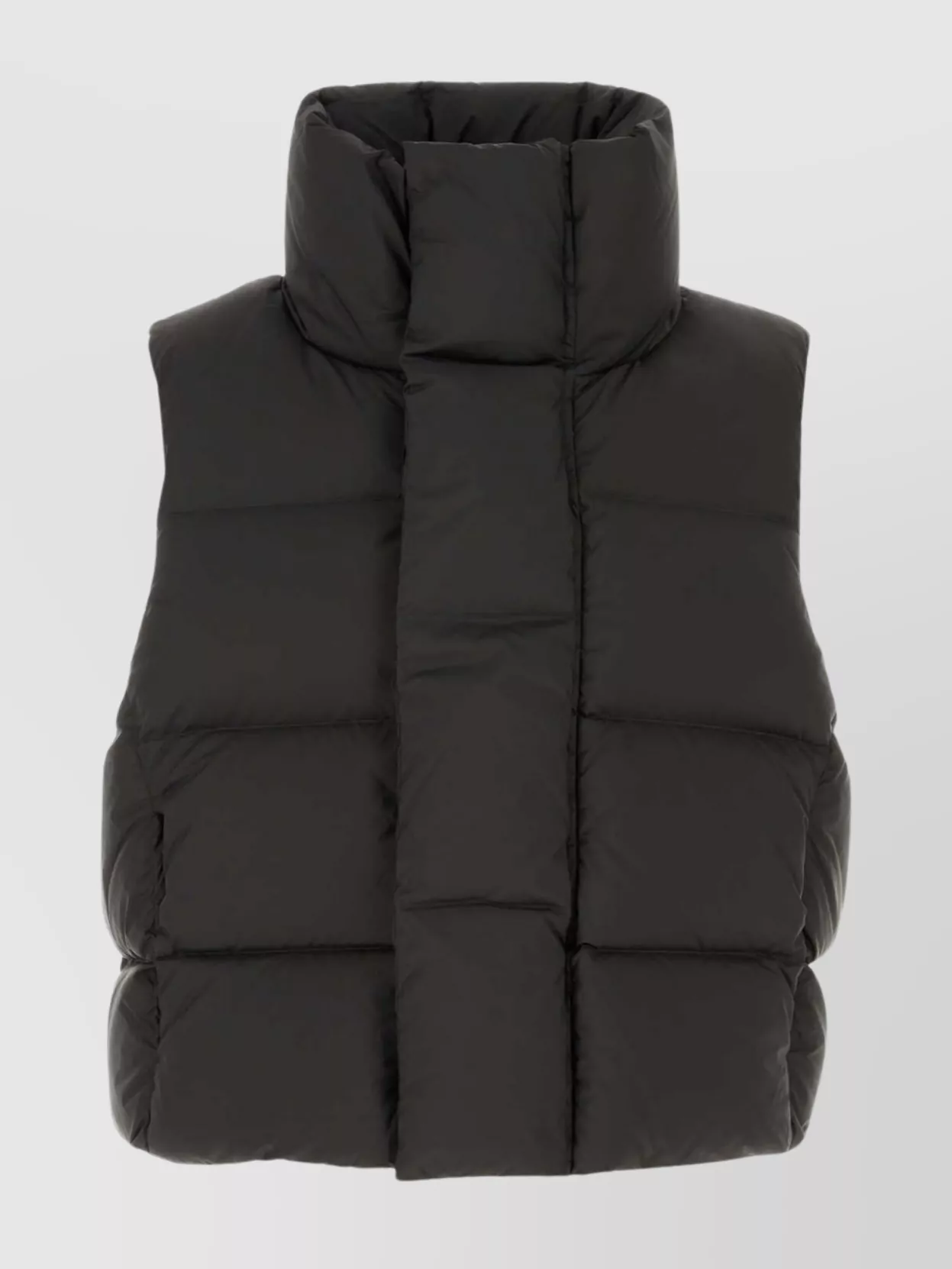 Shop Entire Studios Sleeveless Polyester Down Jacket In Black