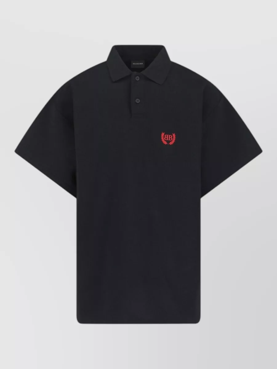 Balenciaga laurel classic cotton short-sleeve polo shirt
