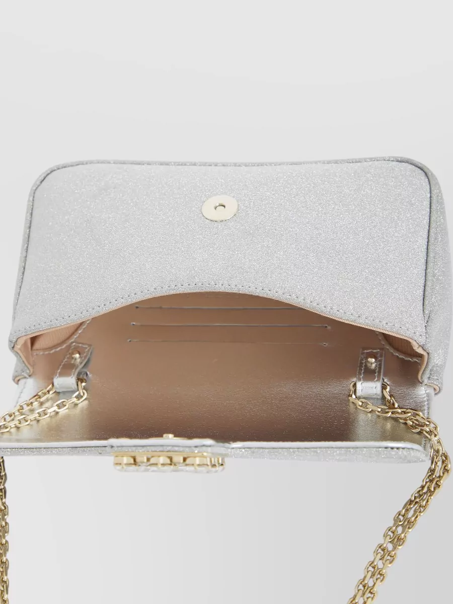 Roger Vivier Jeu De Fille Glitter Buckle Clutch