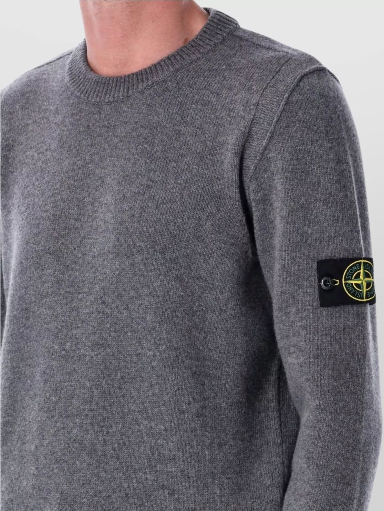 Stone Island Crew Neck Lambswool Sweater