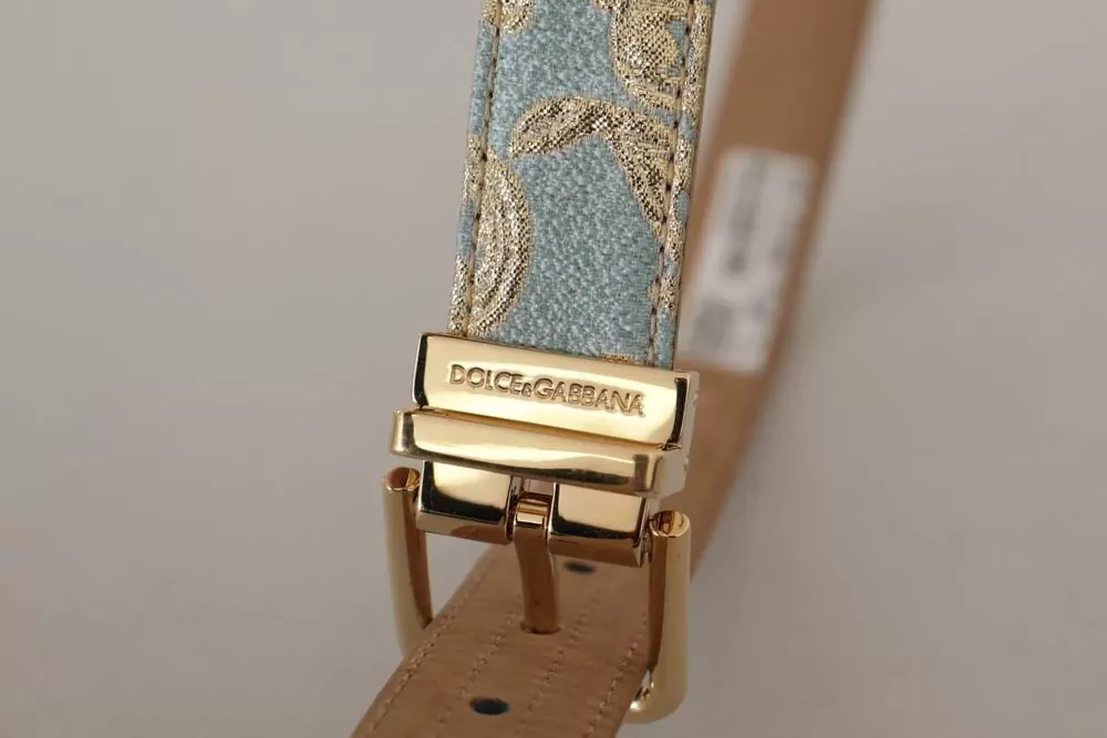 Dolce&Gabbana Leather Jacquard Belt