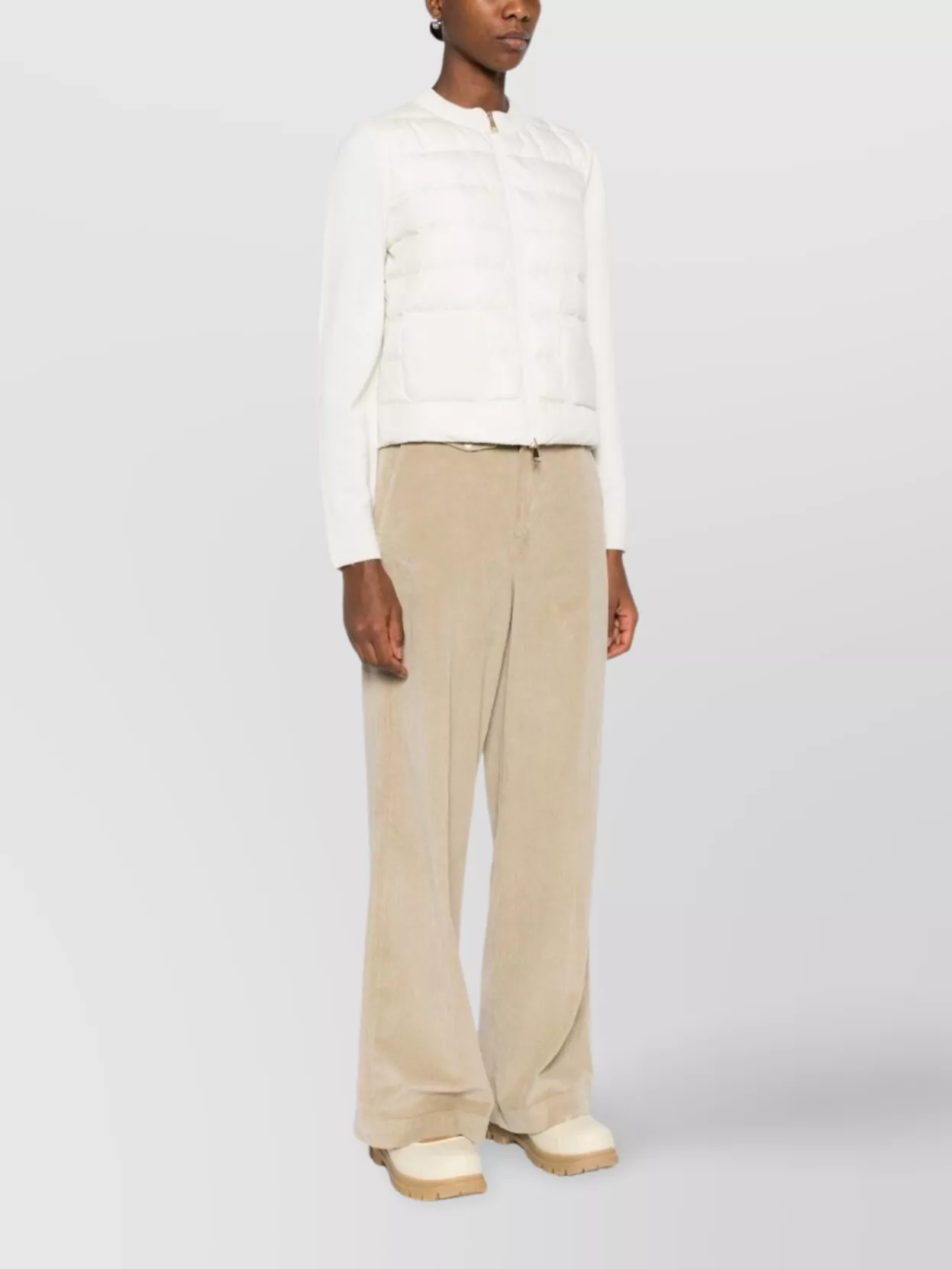 Moncler Quilted Long Sleeve Jacket Pockets