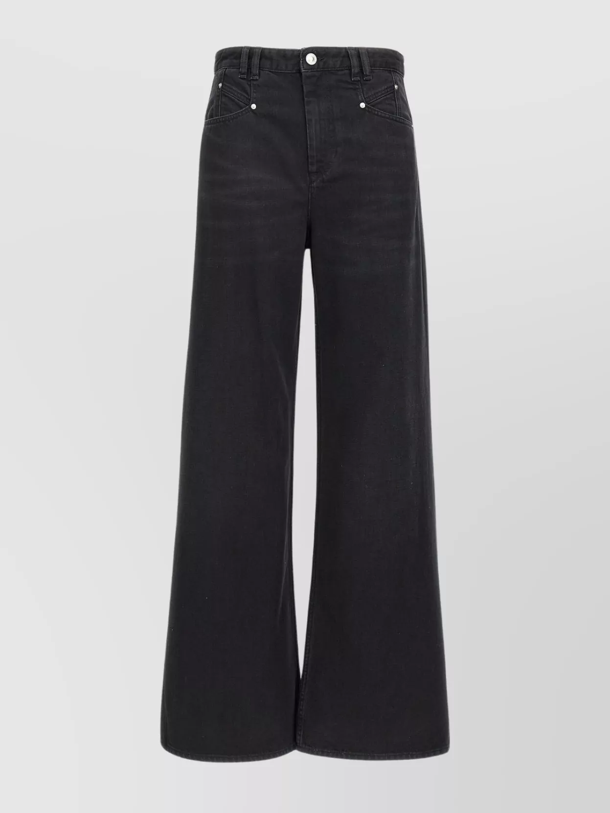 Isabel Marant High-rise Wide-leg Jeans With Rivets