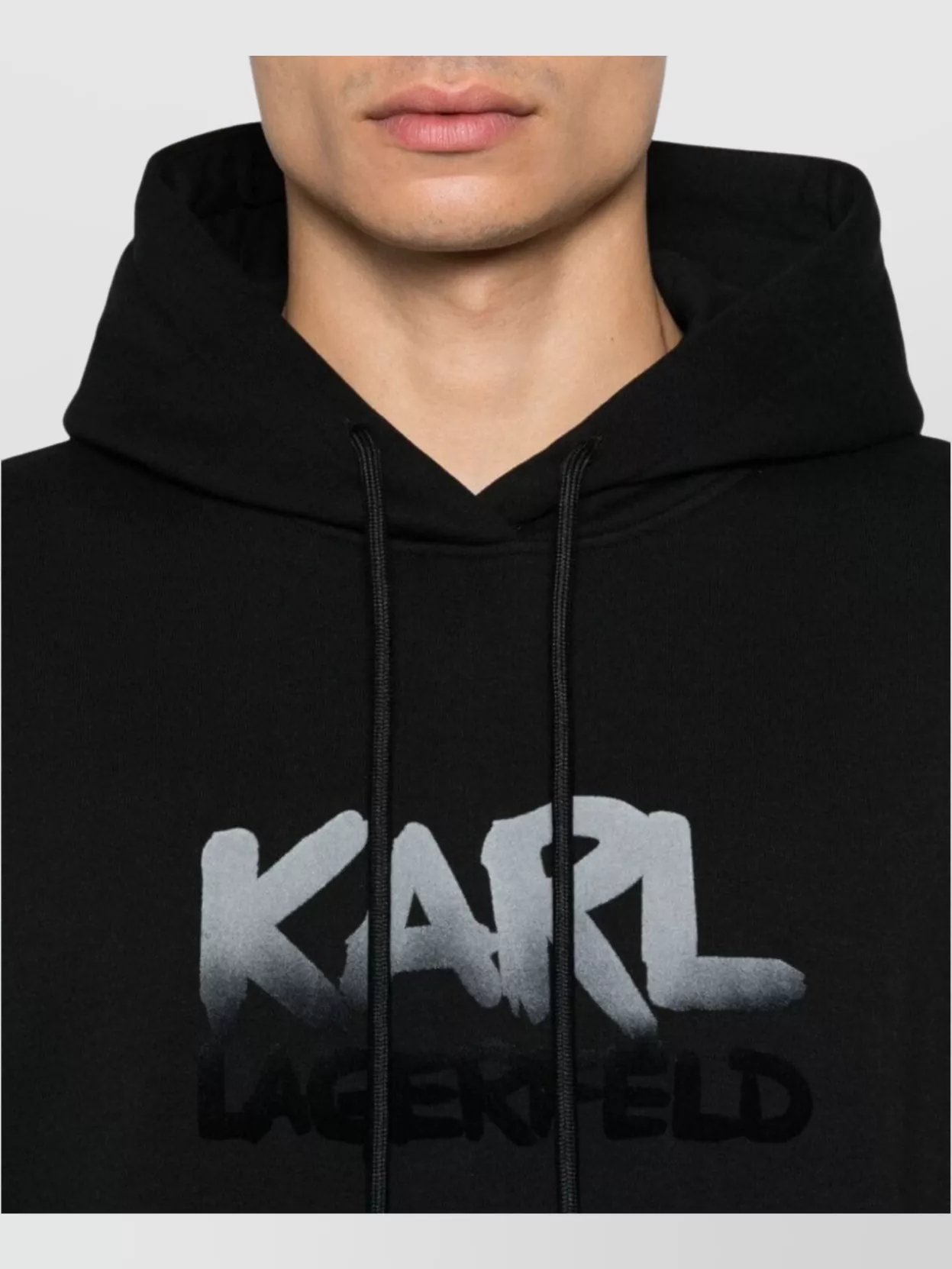 Karl Lagerfeld Logo Hoodie Drawstring Hood