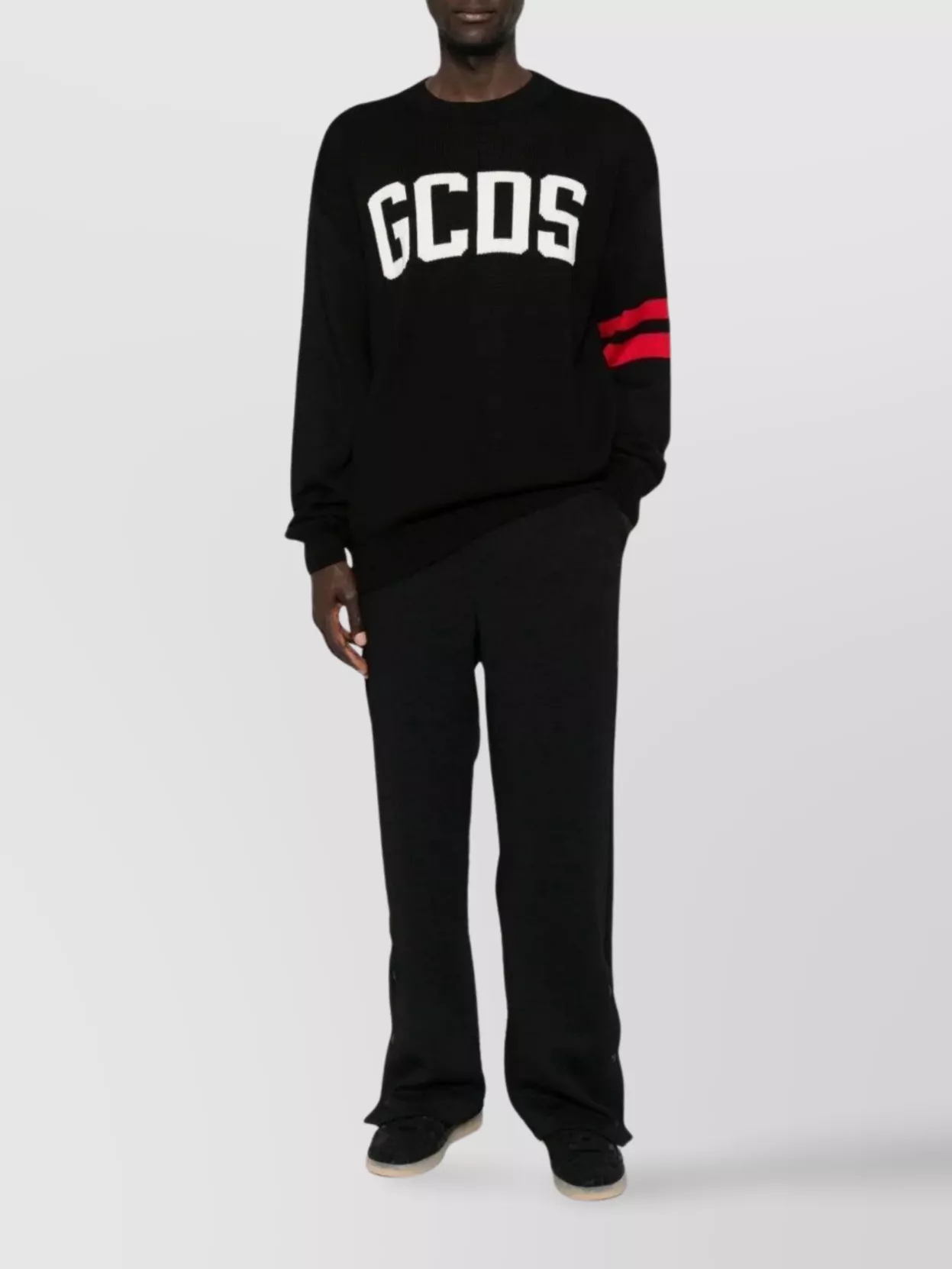 Gcds Regular Fit Striped Knit Sweater