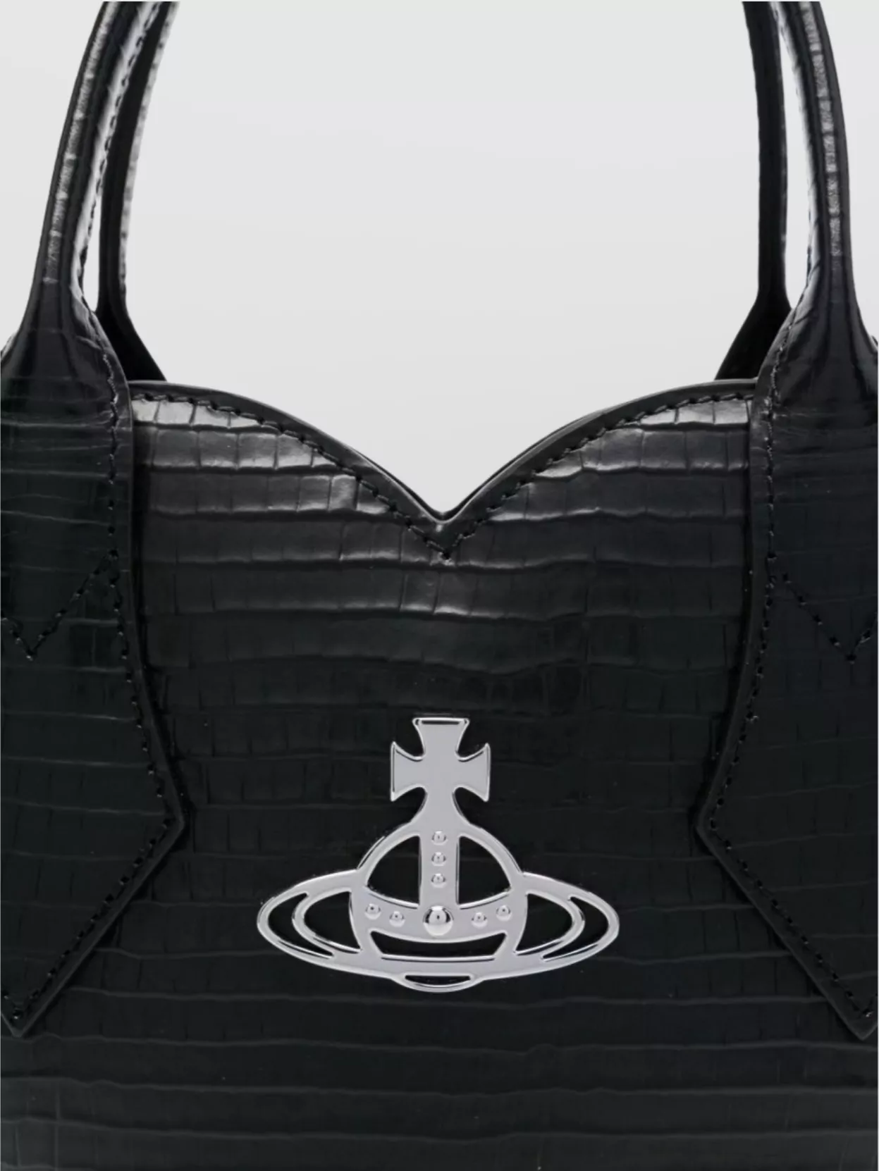 Vivienne Westwood Heart Shape Shoulder Bag With Detachable Strap In Black