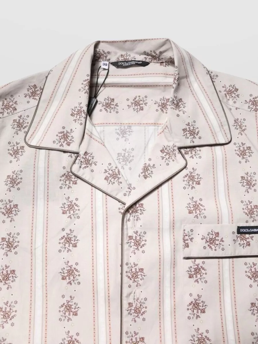 Dolce&Gabbana Cotton Floral Print Pajama Set