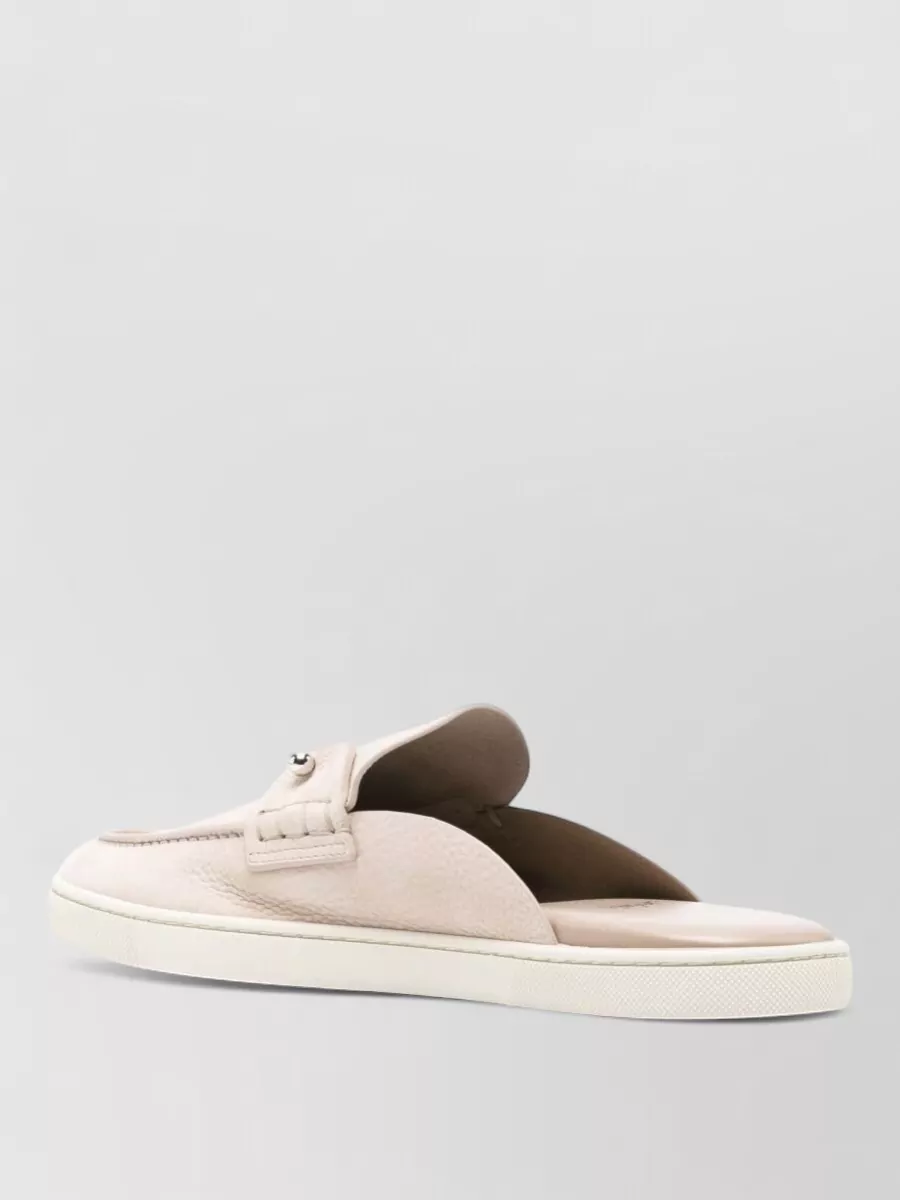 Christian Louboutin Leather Slip-On Loafers