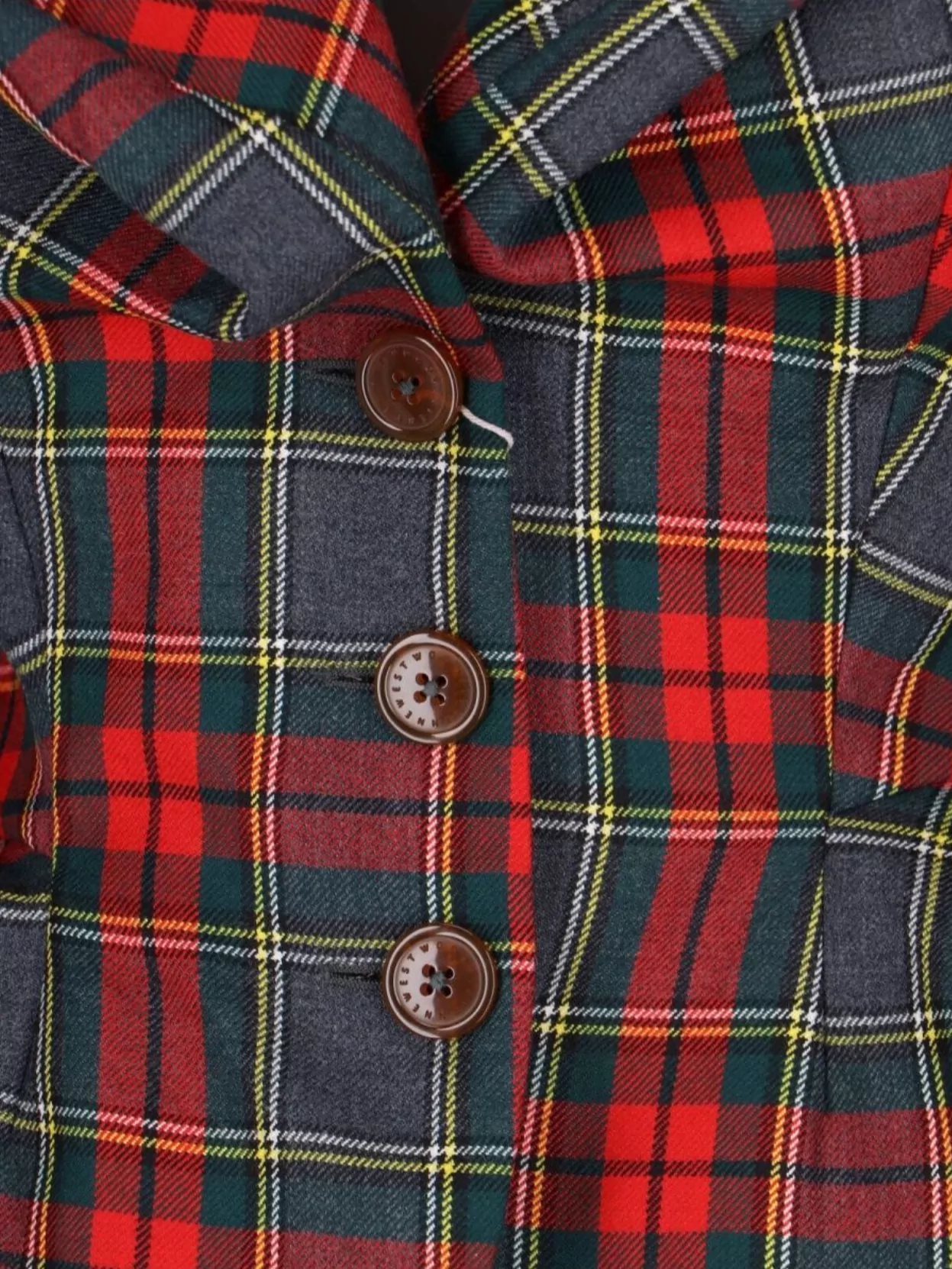 Shop Vivienne Westwood Notched Lapel Tailored Plaid Blazer