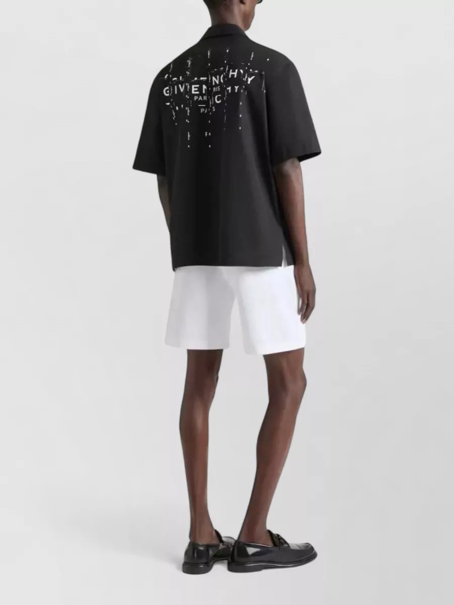 Givenchy Logo-Print Short-Sleeve Shirt