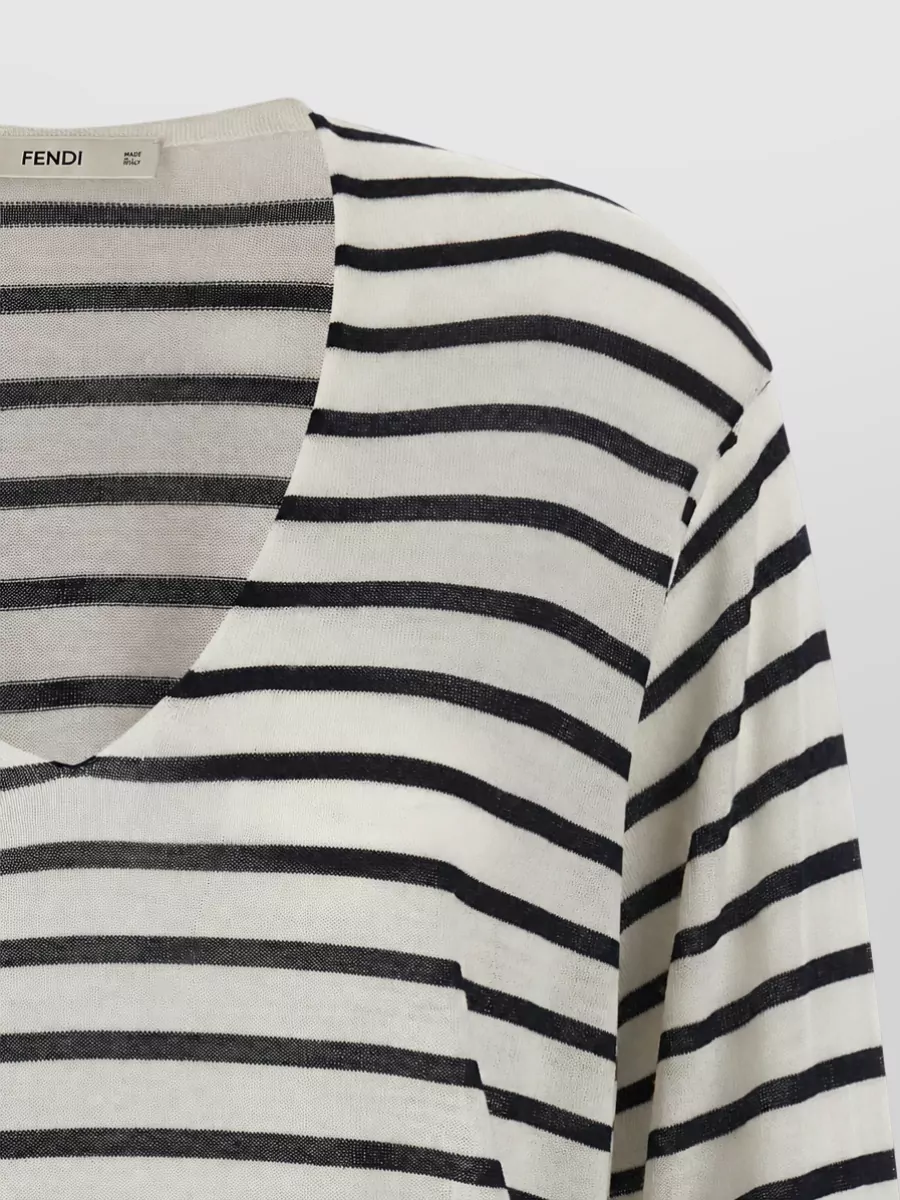 Fendi Striped Virgin Wool Sweater