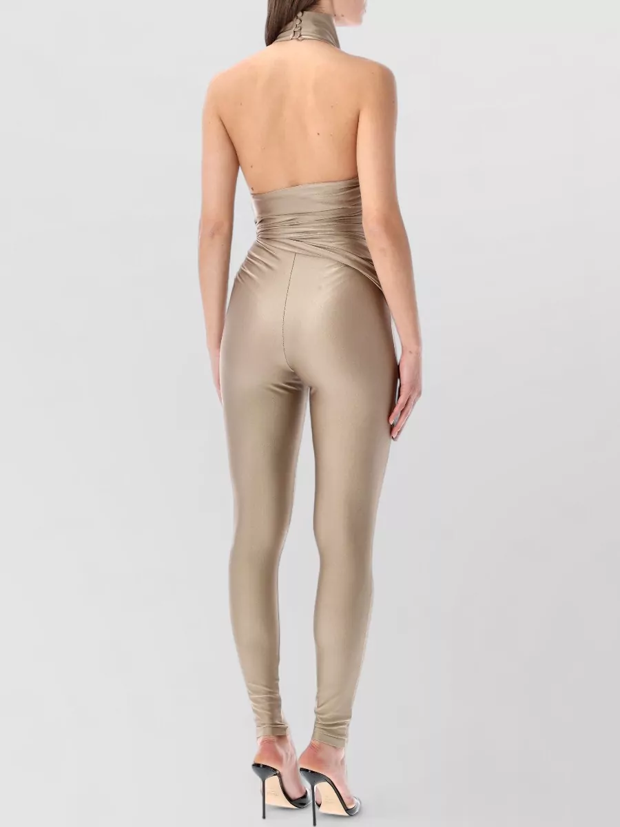 The Andamane Halterneck Sleeveless Knotted Jumpsuit