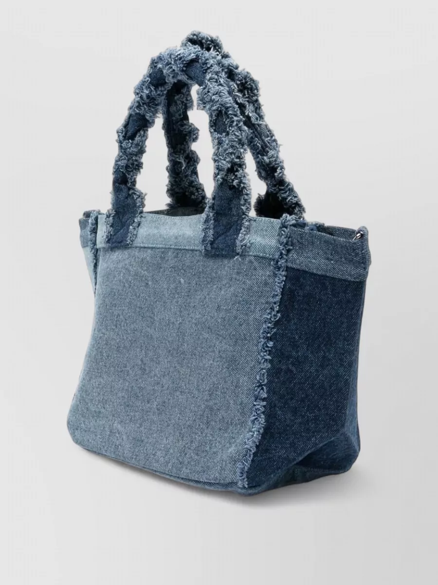 Ganni Cabas Small Denim Shoulder Bag