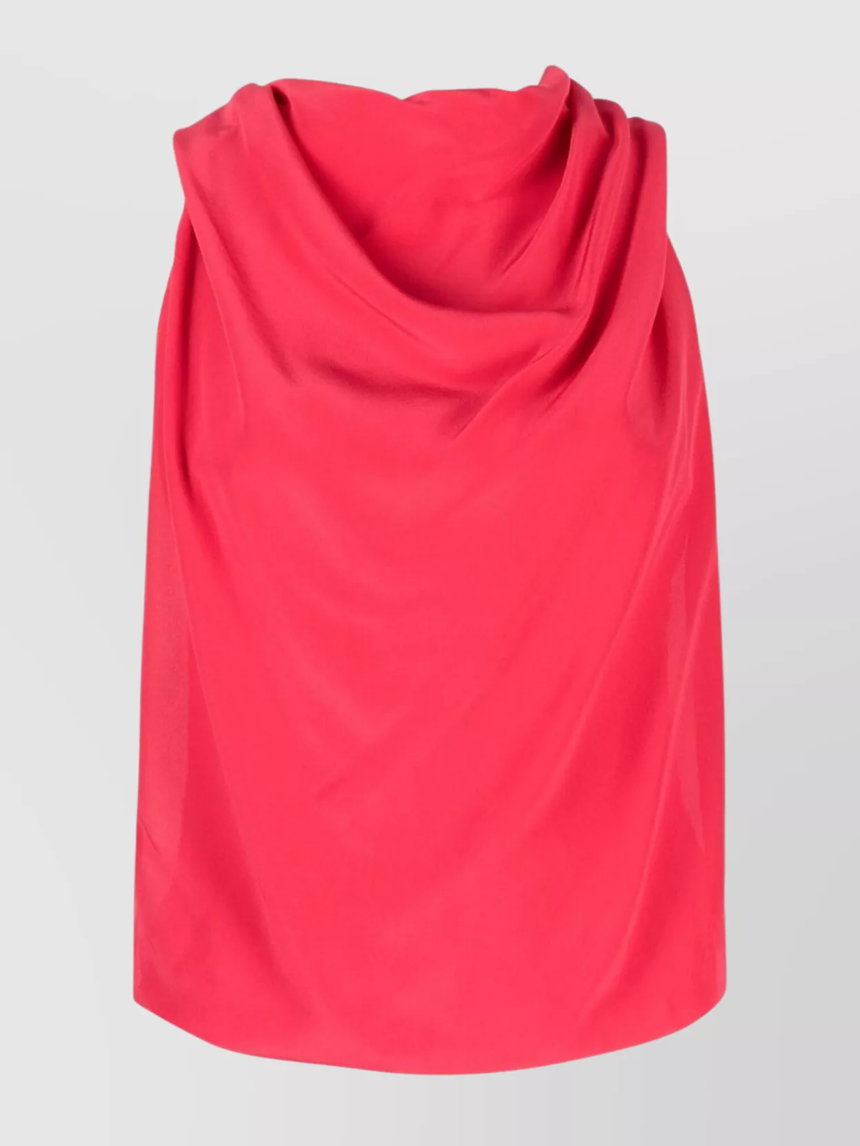 Shop Lanvin Silk Draped Sleeveless Top In Red