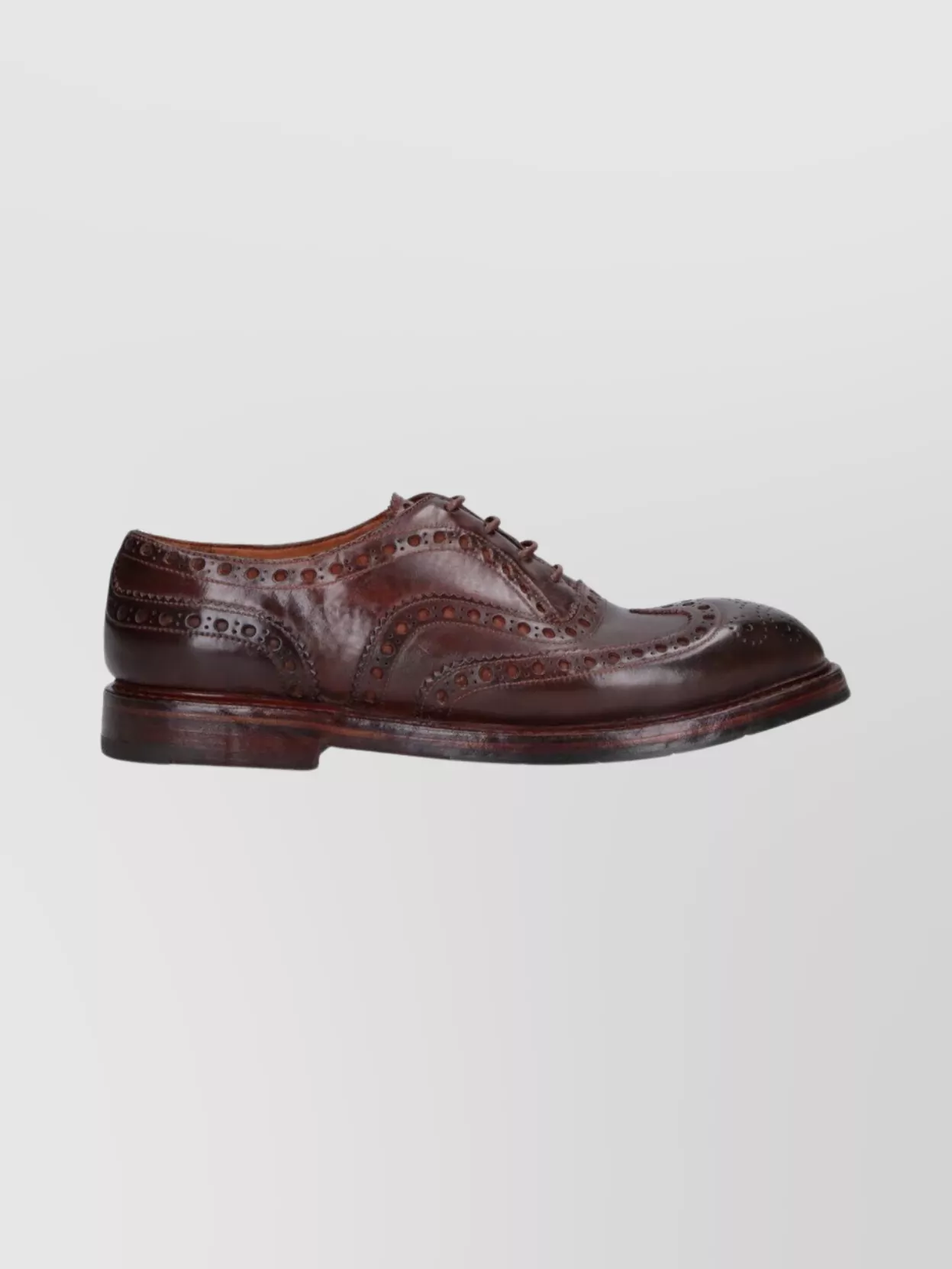 Premiata Brogues With Leather Sole And Round Toe