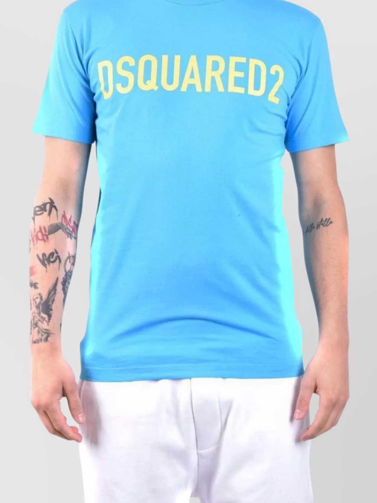 Dsquared2 T-shirt Man T-shirt Sky Blue Size S Cotton In Blue