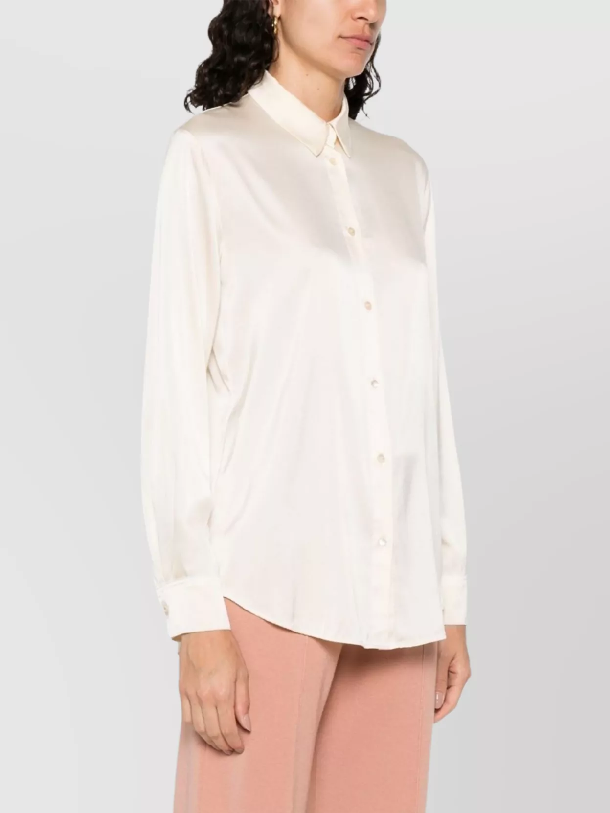 Forte Forte Luxurious Long Sleeve Silk Collared Top