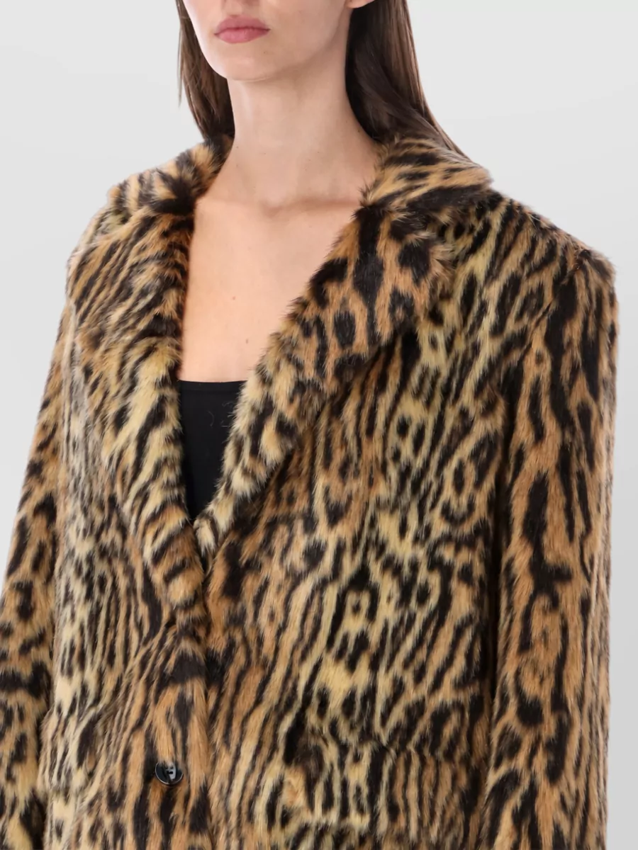Stand Studio Faux Fur Single Breasted Blazer