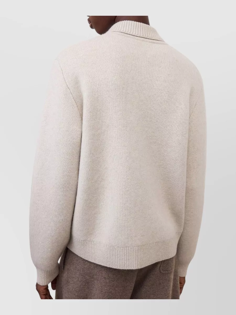 Lisa Yang Cashmere Ribbed Fitted Cardigan Jacket