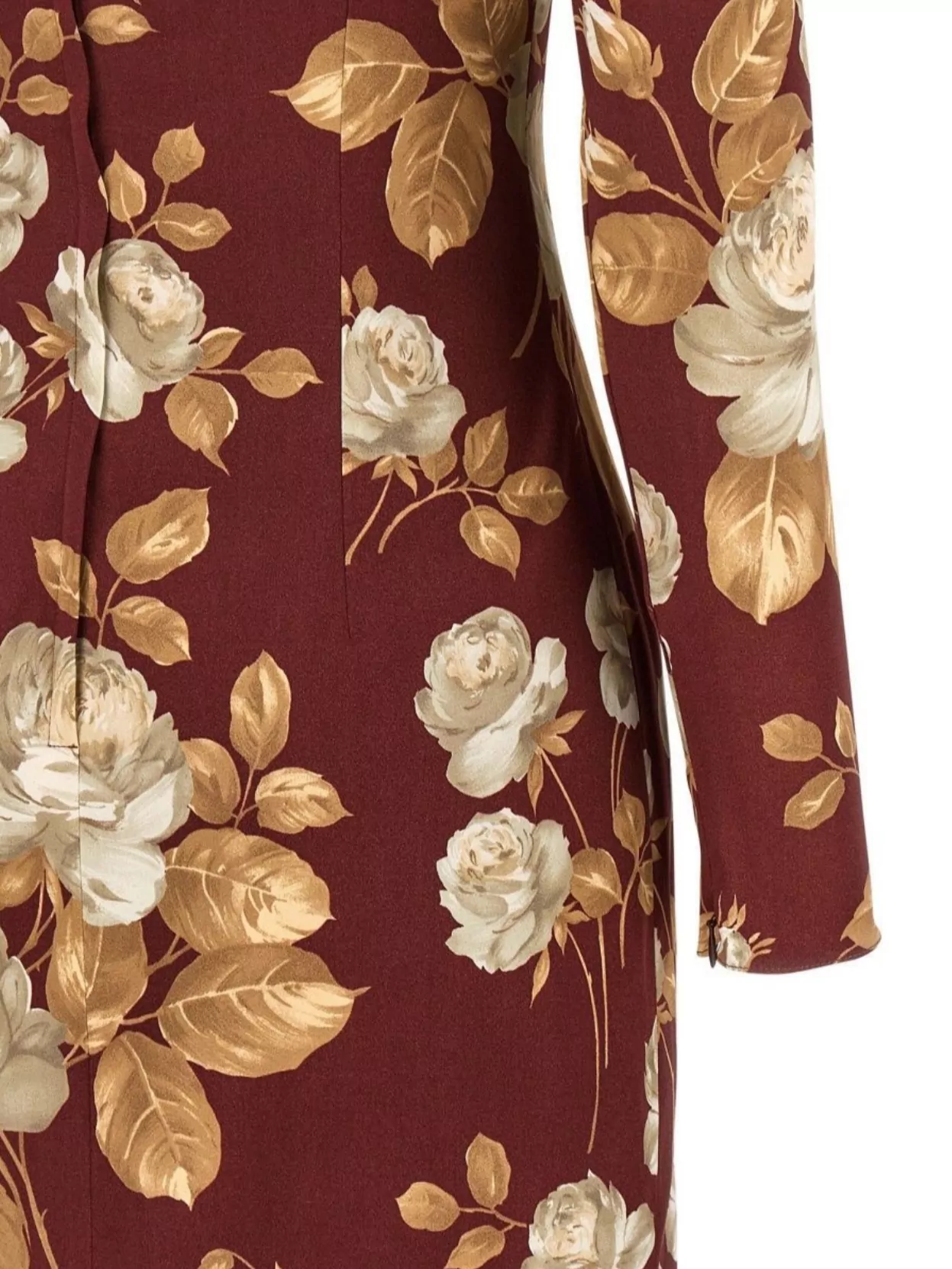 Dolce&Gabbana Floral Pattern Knee-Length Dress With Long Sleeves