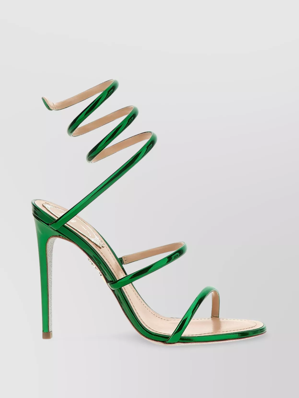 René Caovilla 'spiral Strap' Open Toe Sandals In Neutrals