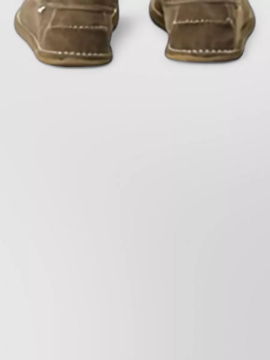 Ami Paris Cotton Trousers Pleated Front Cuffed Hem