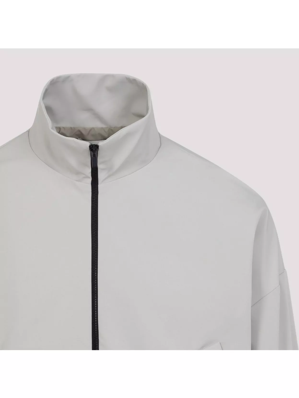Fear Of God Cement Grey High Neck Track Jacket In Gray