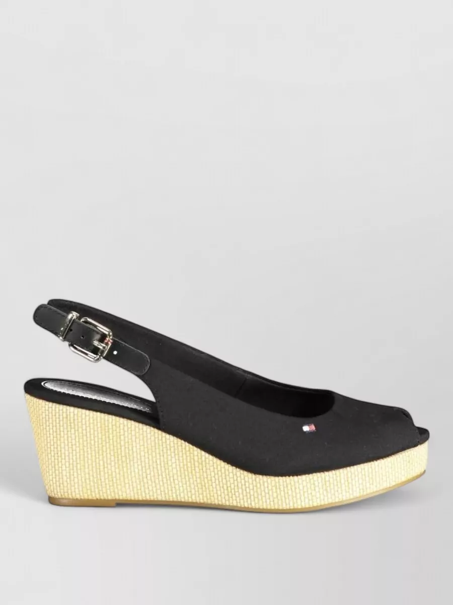Tommy Hilfiger leather slingback wedge sandals