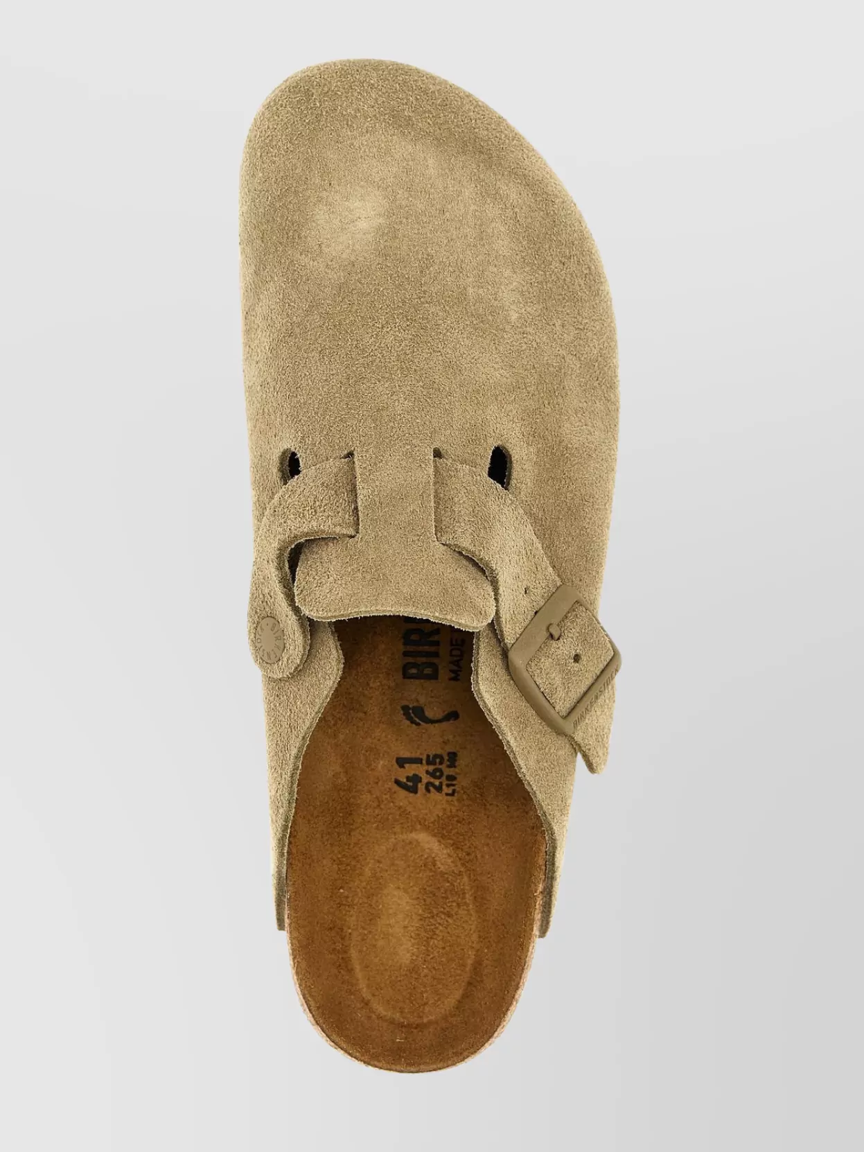 Birkenstock 'suede Finish' Backless Sandals With Open Back In Neutrals