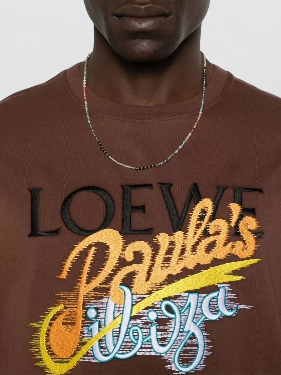 Loewe Paula's Ibiza Cotton Logo-Embroidered Short-Sleeve T-Shirt