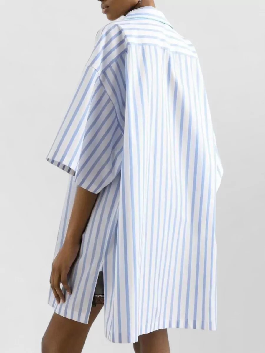 Dolce&Gabbana Striped Short-Sleeve Bowling Shirt