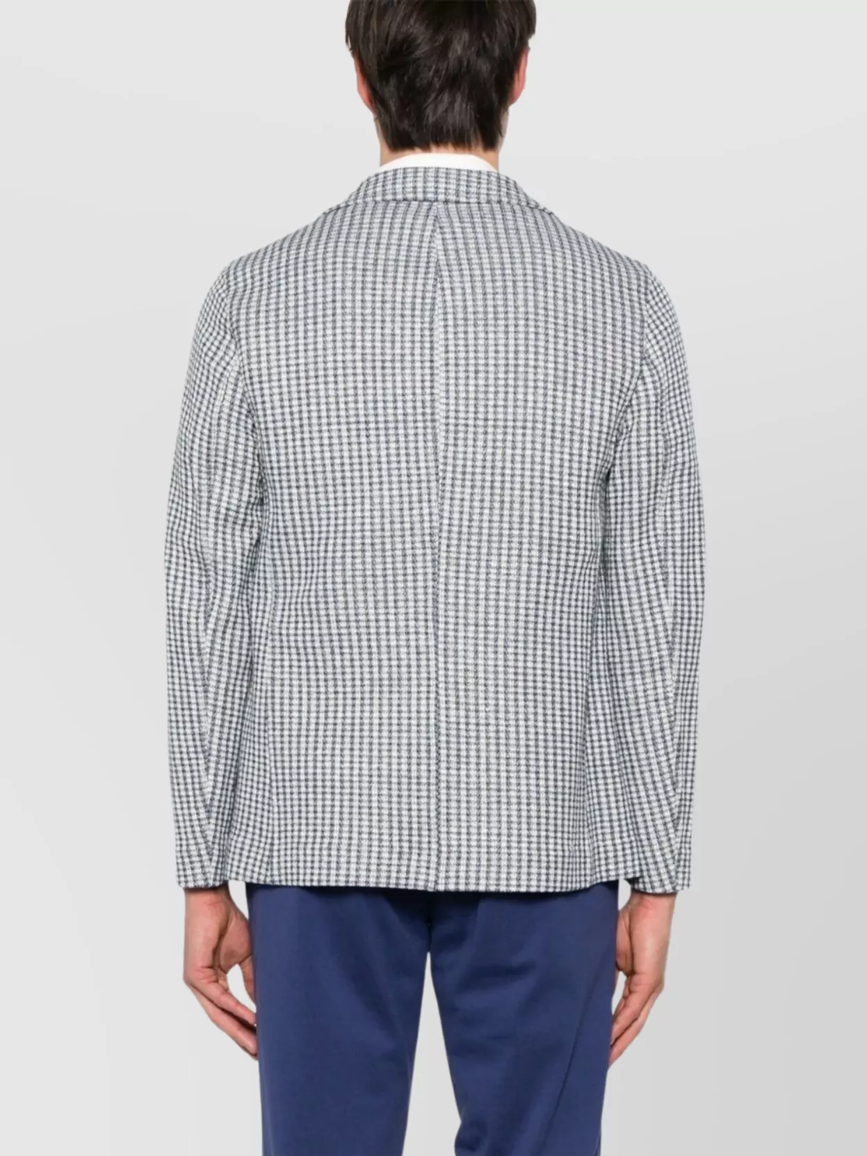 Circolo 1901 Checkered Cotton And Linen Blend Jacket