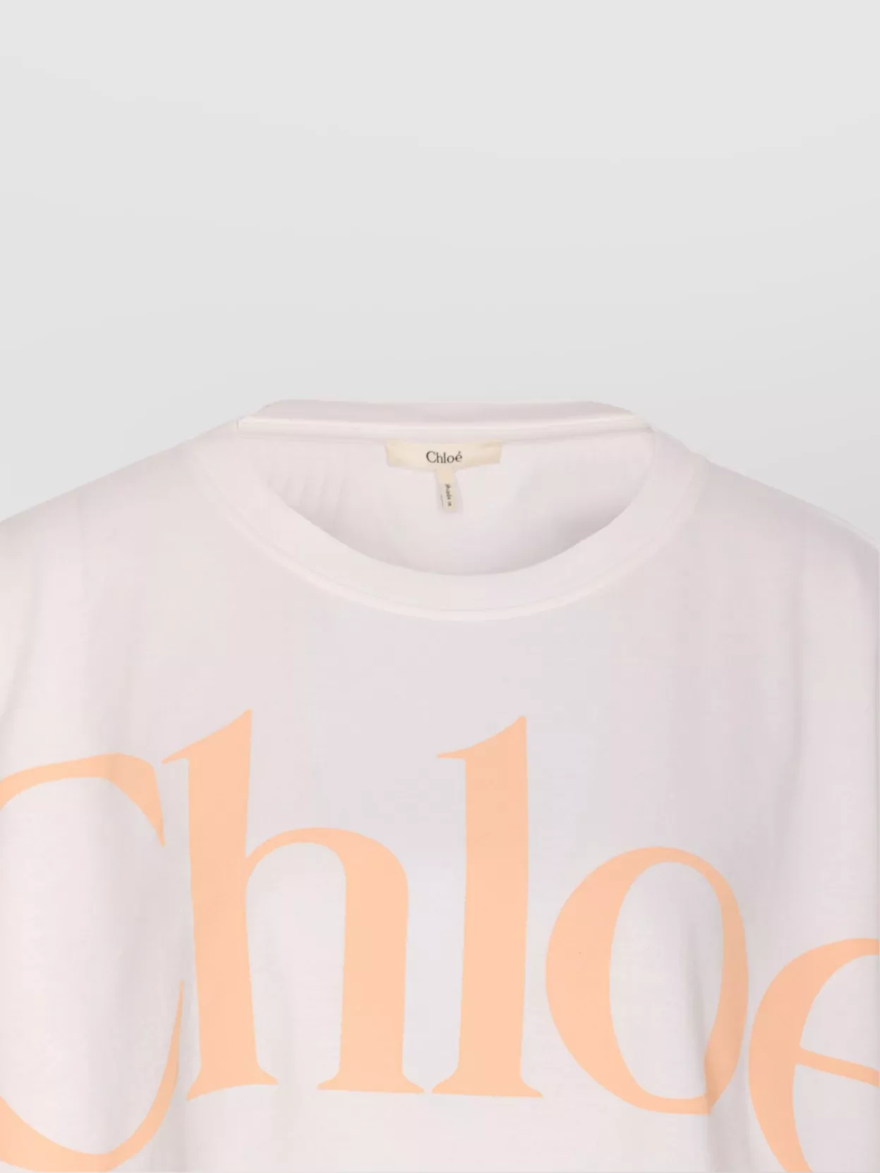 Chloé Crewneck Crop Model Round Neck Short Sleeves