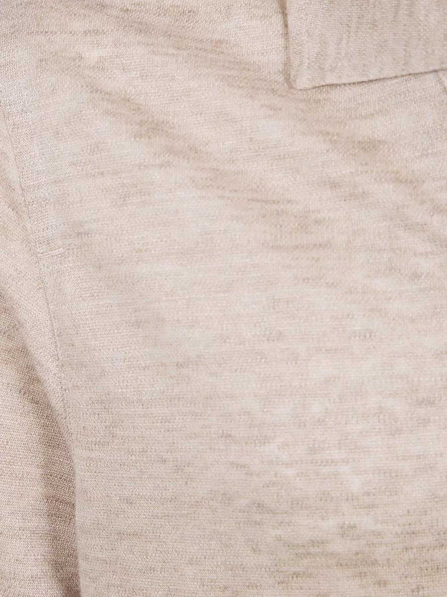 Zegna Linen V-Neck Polo Shirt