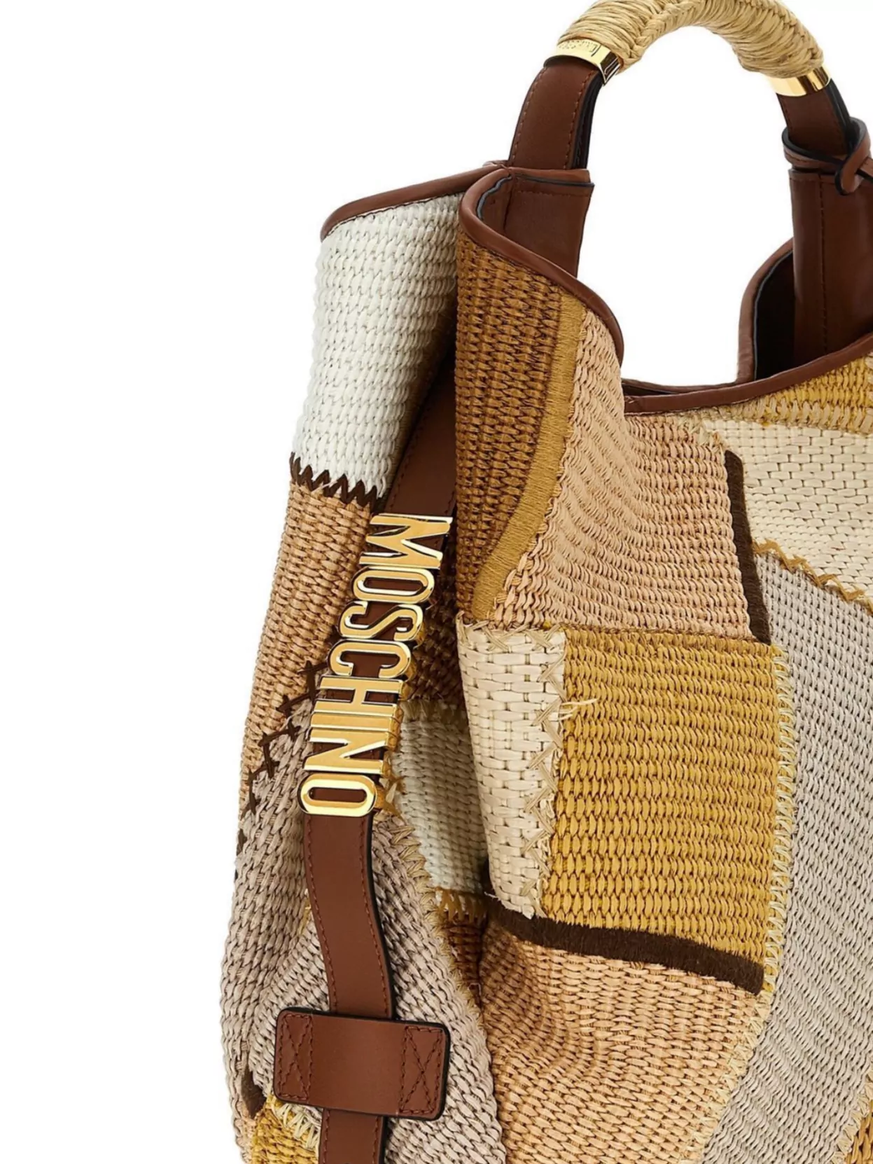 Moschino Crafted Patchwork Tote Bag