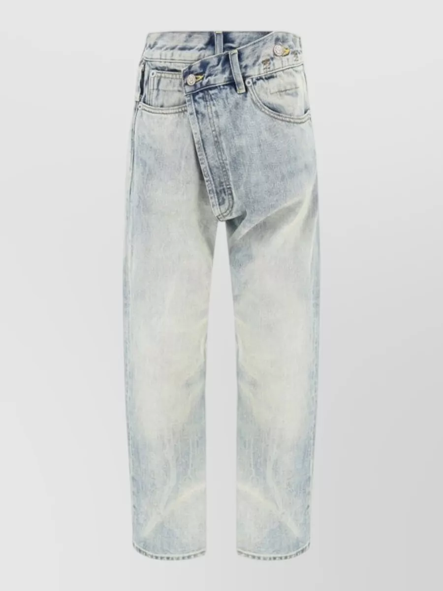 R13 Denim Crossover Straight-Leg Jeans