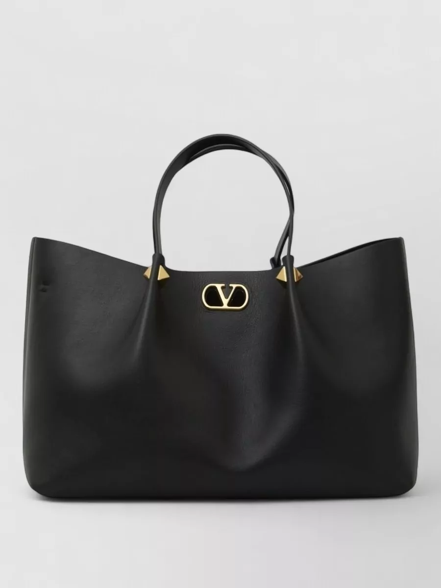 Valentino Garavani Vlogo Signature Large Leather Tote Bag