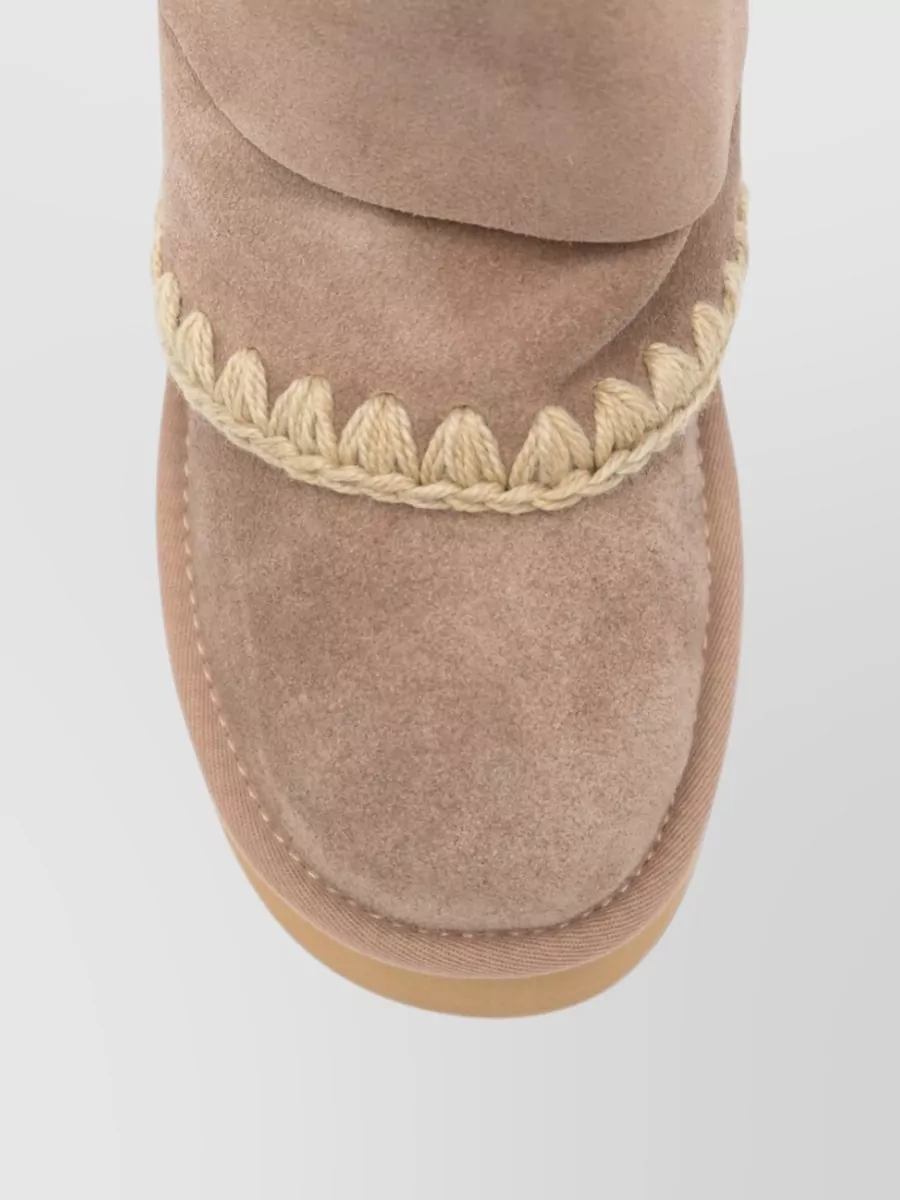 Mou Calfskin Platform Ankle Boots