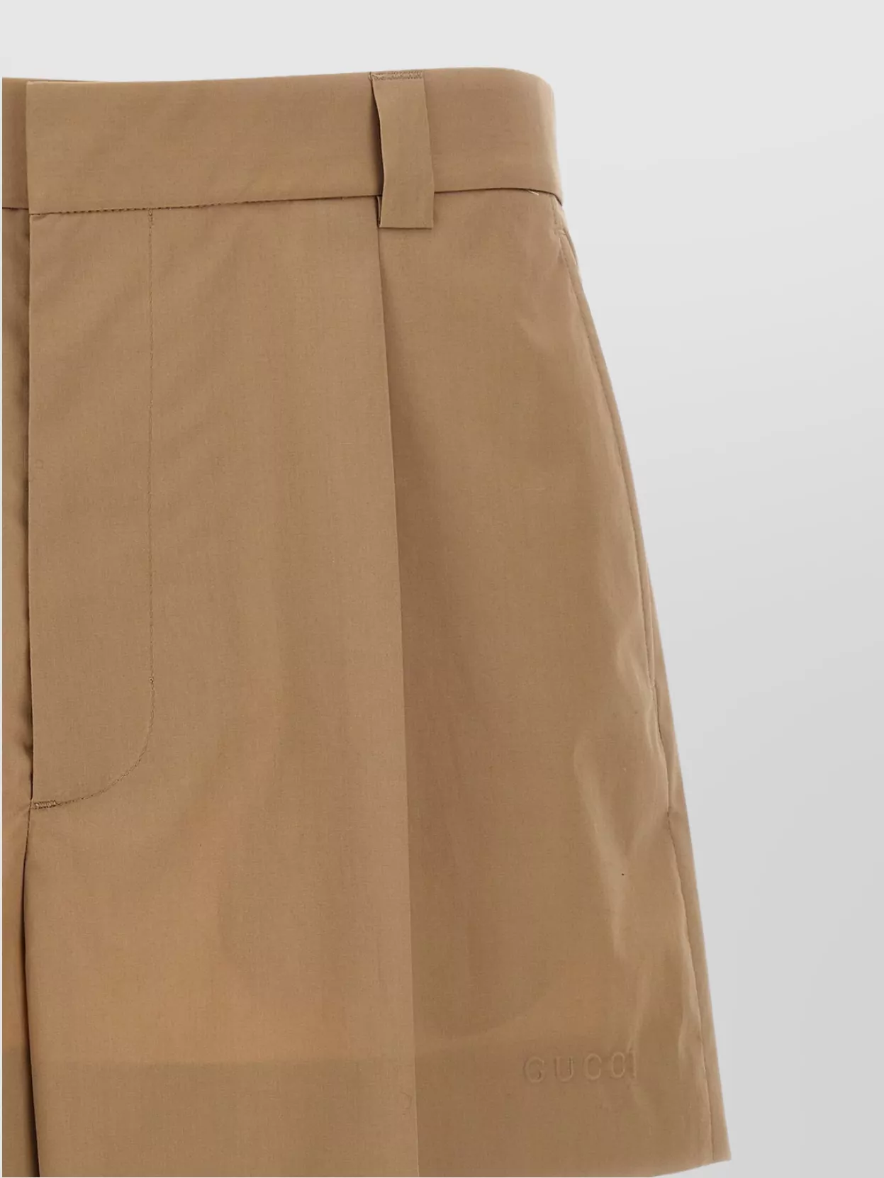 Gucci Tailored Cotton Shorts With Pockets And Pleats