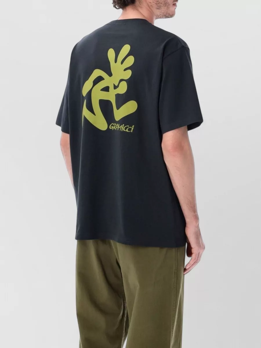 Gramicci Ribbed Crew Neck Short Sleeve Cotton T-Shirt