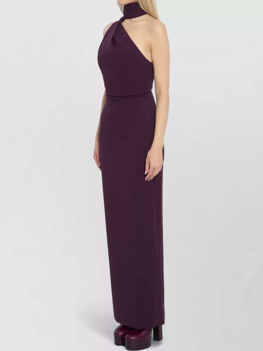 Solace London Draped One-Shoulder Maxi Dress
