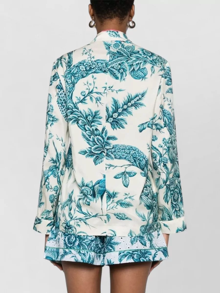 F.r.s For Restless Sleepers Silk Printed Double-Breasted Shirt