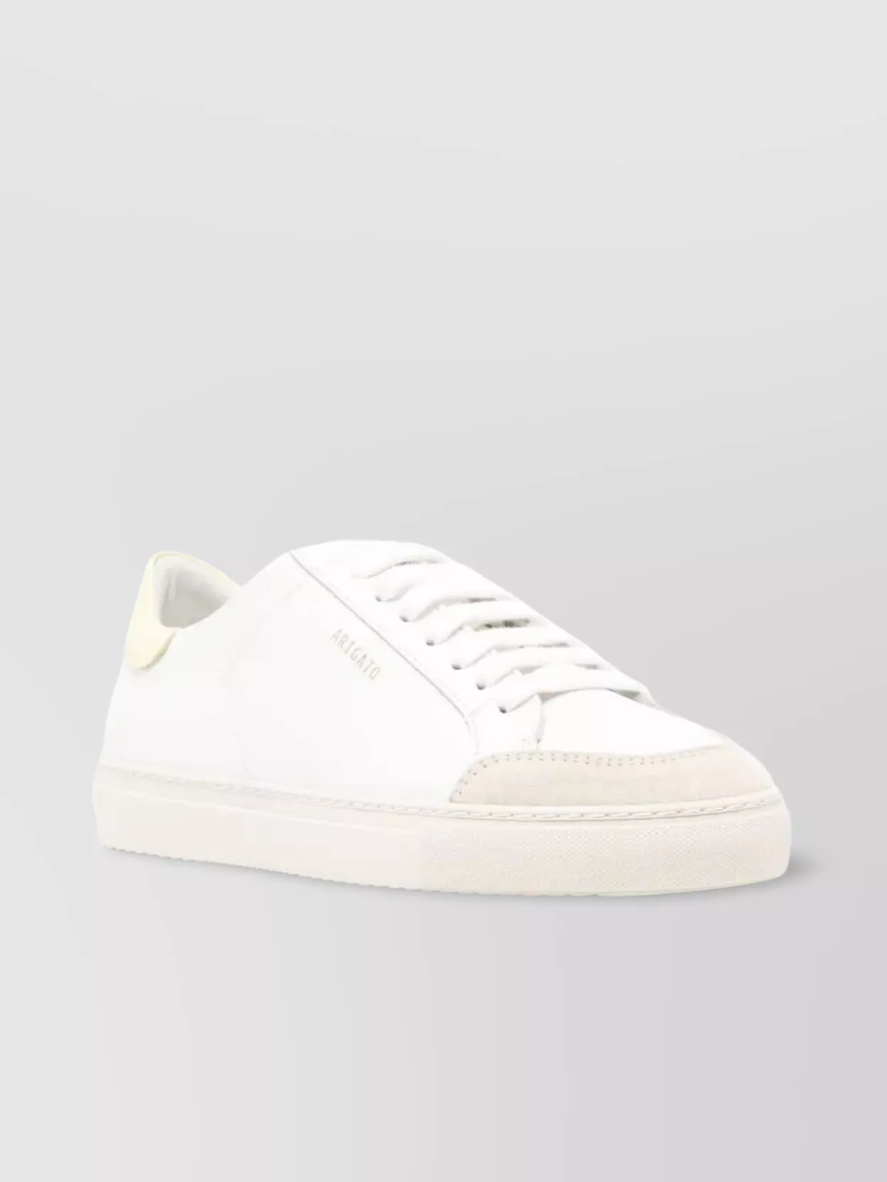 Axel Arigato Round Toe Rubber Sole Contrast Heel In White
