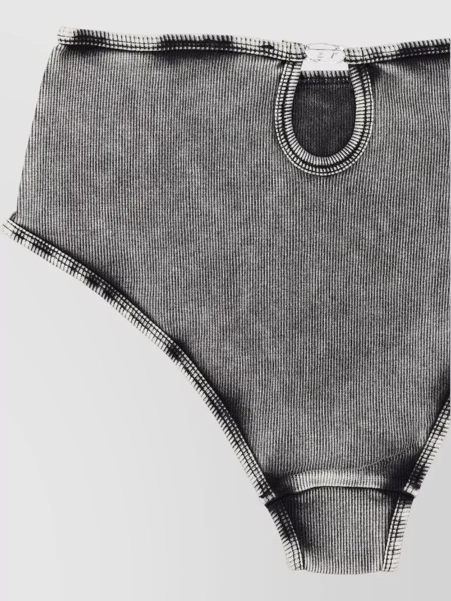 Diesel High Waist Cutout Rib Cotton Brief