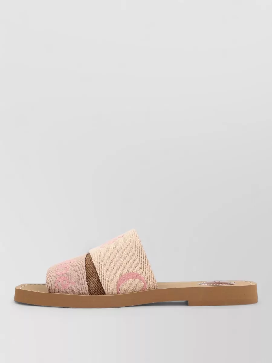 Chloé Woody Flat Mules Open Toe Design