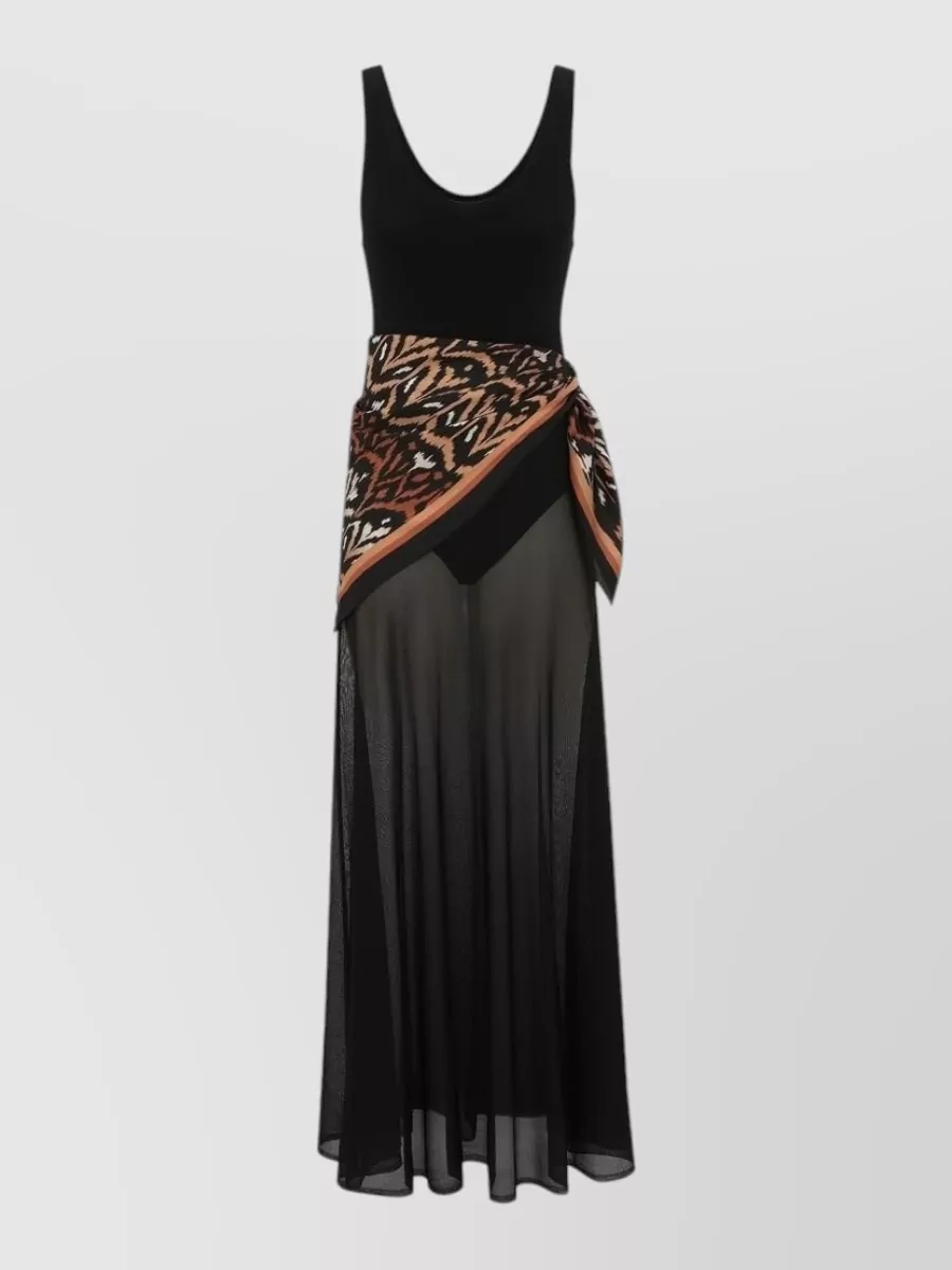 Zimmermann Sheer paisley sleeveless maxi beach cover-up