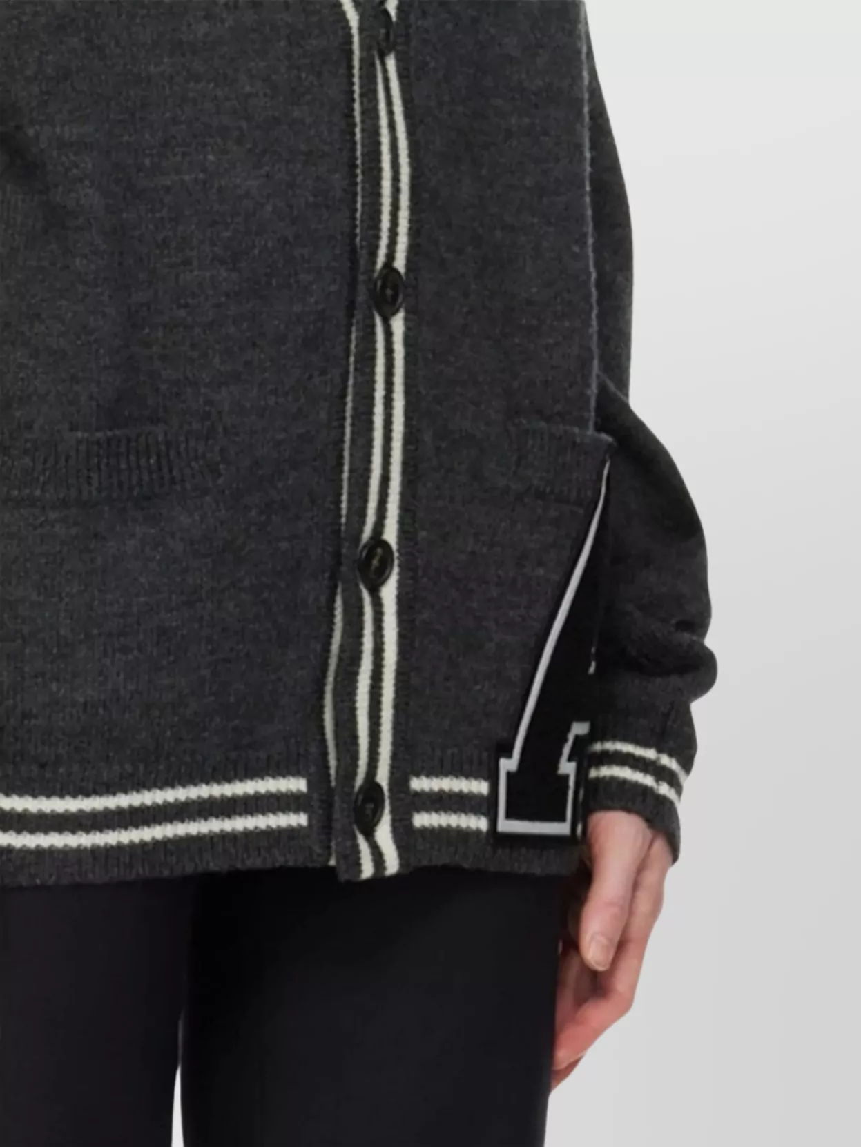 Ambush Knit Cardigan Featuring Patch Detail