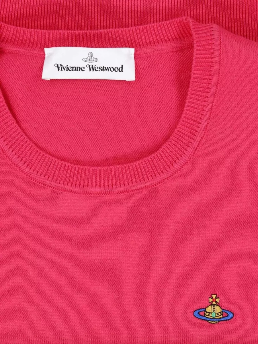 Vivienne Westwood Cashmere-Blend Short-Sleeve Fine-Knit Top