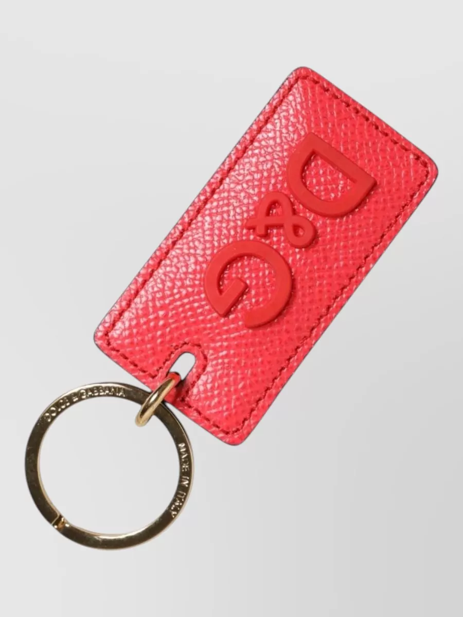Dolce&Gabbana leather logo keyring